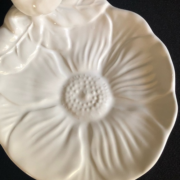 Maxcera Bird & Flower Trinket Serving Dish Candle Holder - White - Picture 3 of 9